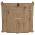Szafka pod Akwarium Profilowane Owalne Solid 80x35x75cm Dąb Artisan