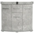 Szafka pod Akwarium Profilowane Owalne Solid 80x35x75cm Beton