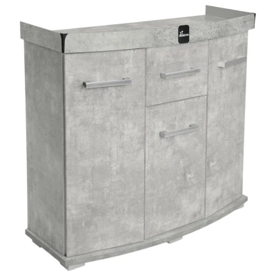 Szafka pod Akwarium Profilowane Owalne Solid 80x35x75cm Beton