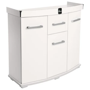 Szafka pod Akwarium Profilowane Owalne Solid 80x35x75cm Biała