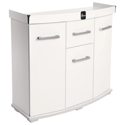 Szafka pod Akwarium Profilowane Owalne Solid 80x35x75cm Biała