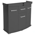 Szafka pod Akwarium Profilowane Owalne Solid 80x35x75cm Grafit