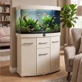 Szafka pod Akwarium Profilowane Owalne Solid 80x35x75cm Szampański