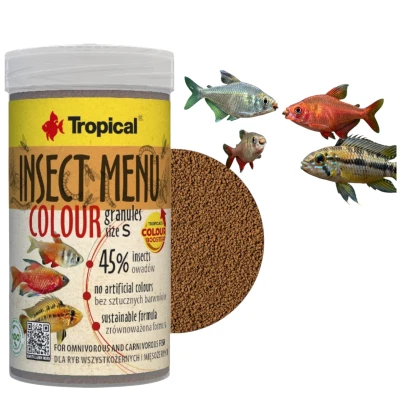 TROPICAL Pokarm dla Ryb INSECT MENU COLOUR GRANULES SIZE S 100ML/54G 64063
