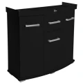 Szafka pod Akwarium Profilowane Owalne Solid 100x40x75cm Czarna