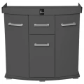 Szafka pod Akwarium Profilowane Owalne Solid 100x40x75cm Grafit