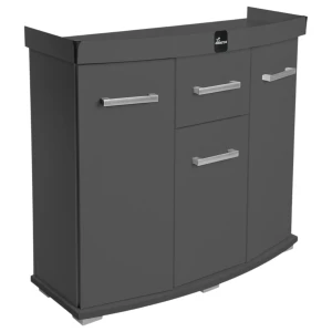 Szafka pod Akwarium Profilowane Owalne Solid 100x40x75cm Grafit