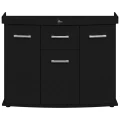 Szafka pod Akwarium Profilowane Owalne Solid 100x40x75cm Czarna