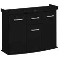Szafka pod Akwarium Profilowane Owalne Solid 100x40x75cm Czarna