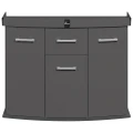 Szafka pod Akwarium Profilowane Owalne Solid 100x40x75cm Grafit