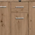 Szafka pod Akwarium Profilowane Owalne Solid 120x40x75cm Dąb Artisan