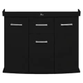 Szafka pod Akwarium Profilowane Owalne Solid 120x40x75cm Czarna