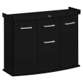 Szafka pod Akwarium Profilowane Owalne Solid 120x40x75cm Czarna