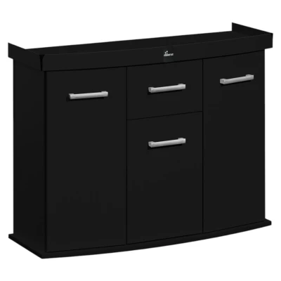 Szafka pod Akwarium Profilowane Owalne Solid 120x40x75cm Czarna