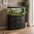 Szafka pod Akwarium Profilowane Owalne Solid 120x40x75cm Czarna