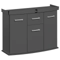 Szafka pod Akwarium Profilowane Owalne Solid 120x40x75cm Grafit