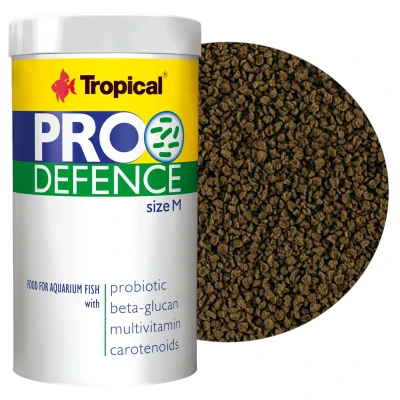 TROPICAL PRO DEFENCE SIZE M 100ml - Pokarm w Formie Wolno Tonącego Granulatu Z Dodatkiem Probiotyku Dla Dorosłych Ryb