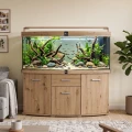 Szafka pod Akwarium Profilowane Owalne Solid 150x50x75cm Dąb Artisan