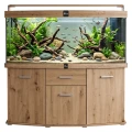 Szafka pod Akwarium Profilowane Owalne Solid 150x50x75cm Dąb Artisan