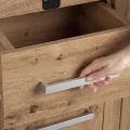 Szafka pod Akwarium Profilowane Owalne Solid 150x50x75cm Dąb Artisan