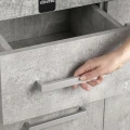 Szafka pod Akwarium Profilowane Owalne Solid 150x50x75cm Beton