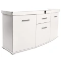 Szafka pod Akwarium Profilowane Owalne Solid 150x50x75cm Biała