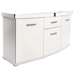 Szafka pod Akwarium Profilowane Owalne Solid 150x50x75cm Biała