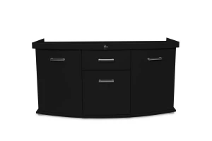 Szafka pod Akwarium Profilowane Owalne Solid 150x50x75cm Czarna