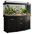 Szafka pod Akwarium Profilowane Owalne Solid 150x50x75cm Czarna