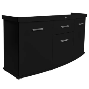 Szafka pod Akwarium Profilowane Owalne Solid 150x50x75cm Czarna