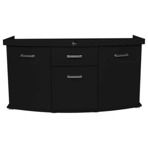 Szafka pod Akwarium Profilowane Owalne Solid 150x50x75cm Czarna
