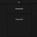 Szafka pod Akwarium Profilowane Owalne Solid 150x50x75cm Czarna