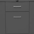 Szafka pod Akwarium Profilowane Owalne Solid 150x50x75cm Grafit
