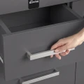 Szafka pod Akwarium Profilowane Owalne Solid 150x50x75cm Grafit