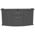 Szafka pod Akwarium Profilowane Owalne Solid 150x50x75cm Grafit