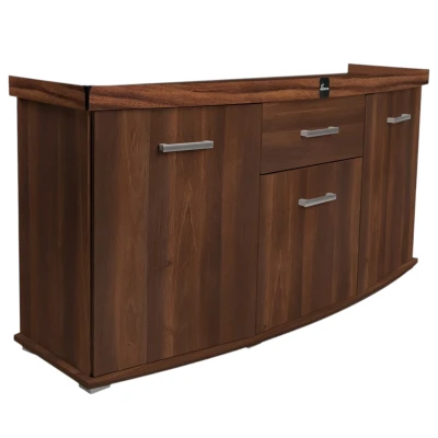 Szafka pod Akwarium Profilowane Owalne Solid 150x50x75cm Orzech