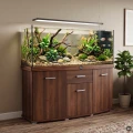 Szafka pod Akwarium Profilowane Owalne Solid 150x50x75cm Orzech