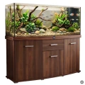 Szafka pod Akwarium Profilowane Owalne Solid 150x50x75cm Orzech
