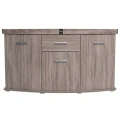 Szafka pod Akwarium Profilowane Owalne Solid 150x50x75cm Dąb Truflowy