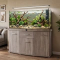 Szafka pod Akwarium Profilowane Owalne Solid 150x50x75cm Dąb Truflowy