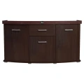 Szafka pod Akwarium Profilowane Owalne Solid 150x50x75cm Dąb Wenge