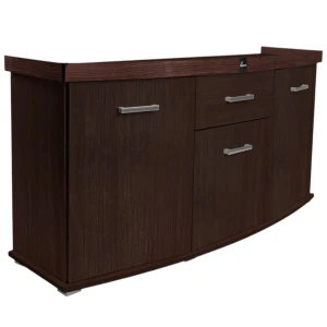 Szafka pod Akwarium Profilowane Owalne Solid 150x50x75cm Dąb Wenge