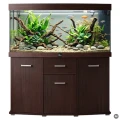 Szafka pod Akwarium Profilowane Owalne Solid 150x50x75cm Dąb Wenge