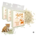 Jerry TOFU Ekologiczny Zbrylający Żwirek Żwir dla Kota Wydajny NATURALNY PAKIET 6x2,5kg