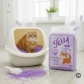 Jerry TOFU Ekologiczny Zbrylający Żwirek Żwir dla Kota Wydajny LAWENDA PAKIET 6x2,5kg