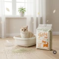 Jerry TOFU Ekologiczny Zbrylający Żwirek Żwir dla Kota Wydajny NATURALNY 2,5kg