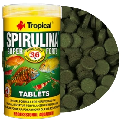 TROPICAL SUPER SPIRULINA FORTE TABLETS 250ml Pokarm W Tabletkach Dla Ryb