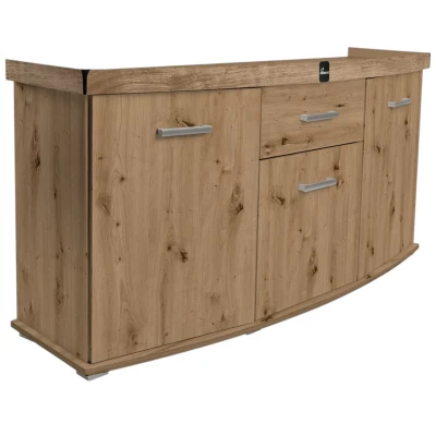 Szafka pod Akwarium Profilowane Owalne Solid 160x60x75cm Dąb Artisan