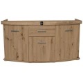 Szafka pod Akwarium Profilowane Owalne Solid 160x60x75cm Dąb Artisan