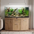 Szafka pod Akwarium Profilowane Owalne Solid 160x60x75cm Dąb Artisan